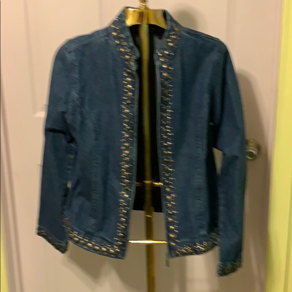 Beaded blue Jean jacket